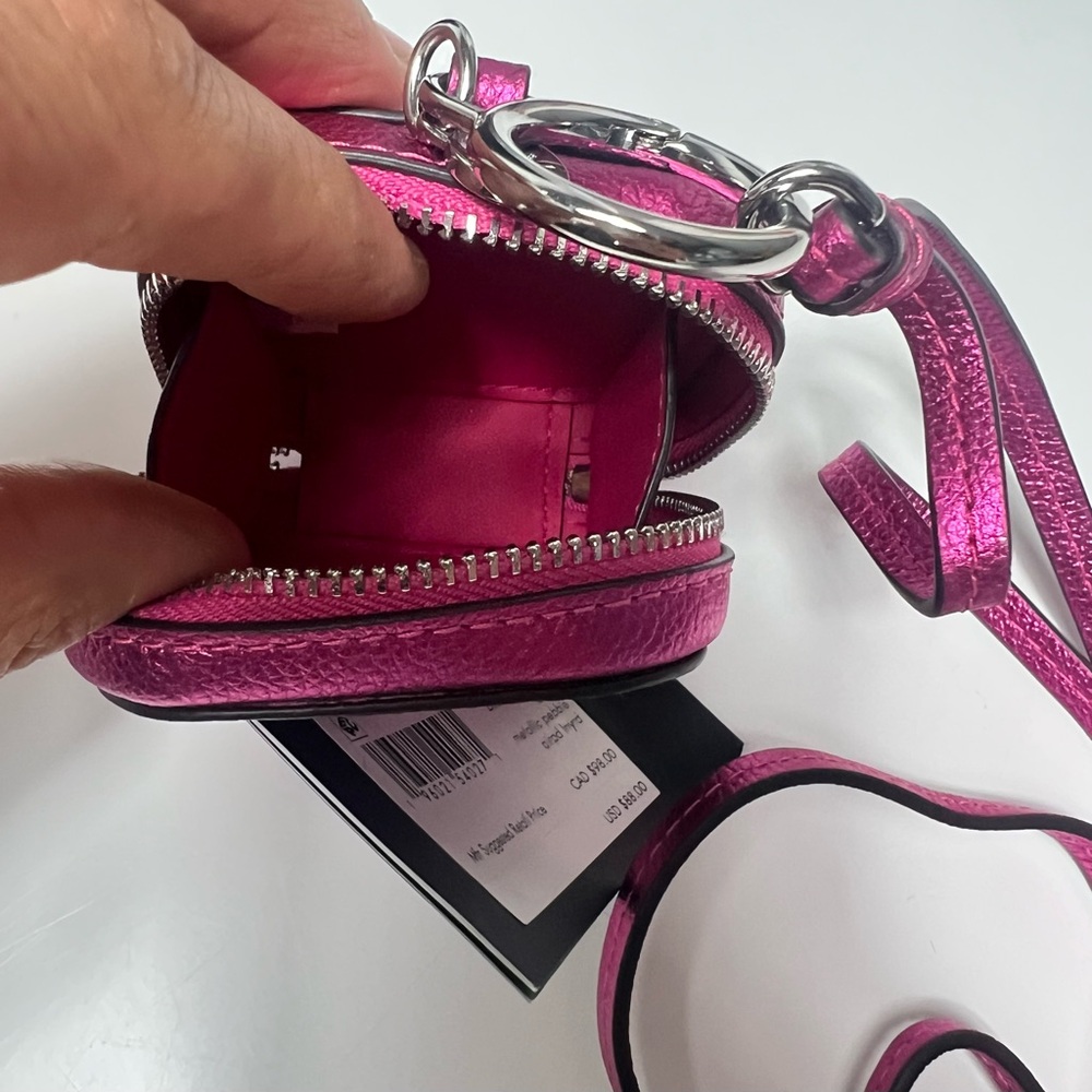 Kate Spade Ava Metallic Bikini Pink Airpods Lanyard Case NWT - Picture 8 of 10